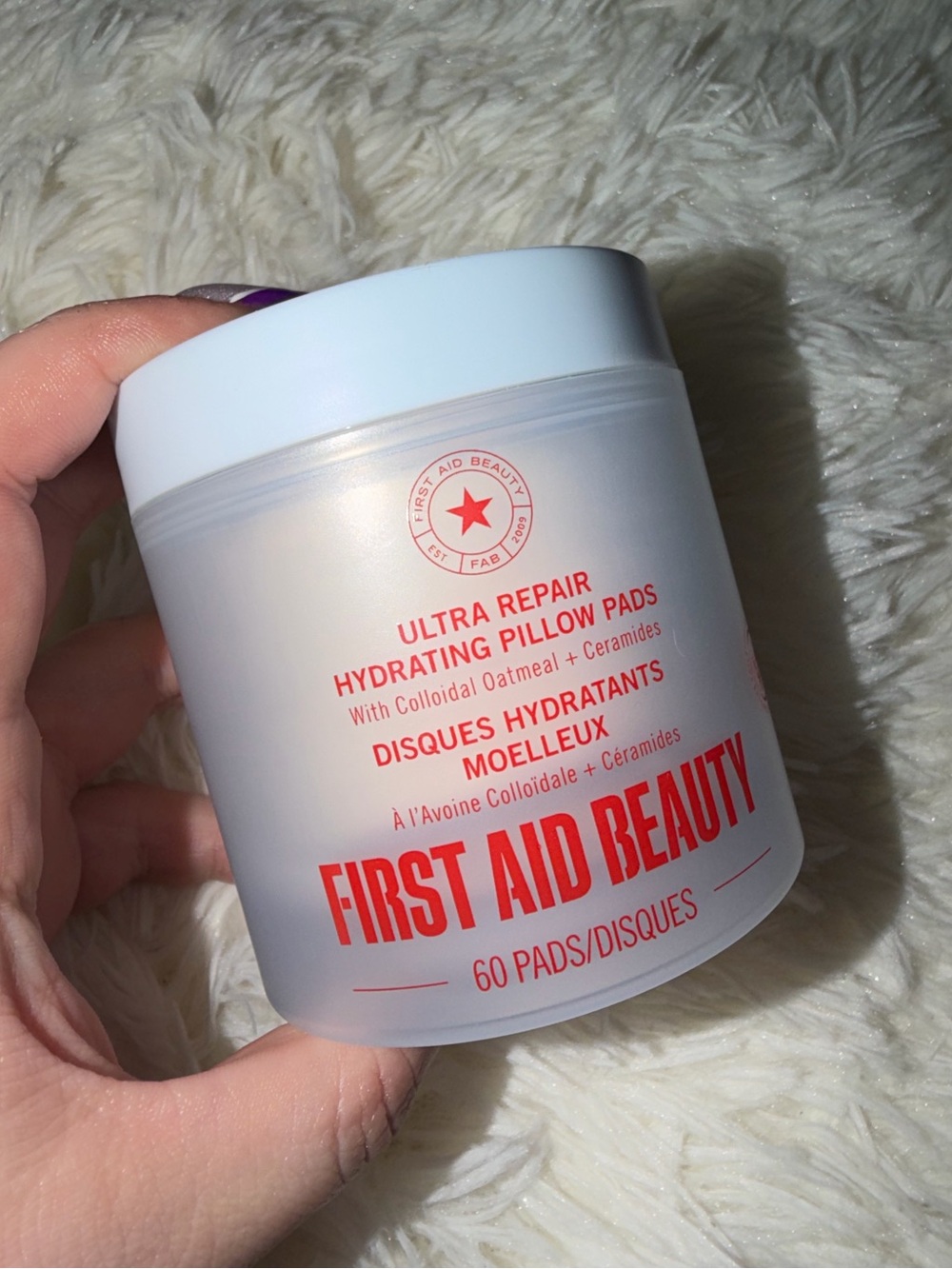 NEW First Aid Beauty Ultra Repair Hydrating Pillow Pads 60 Count